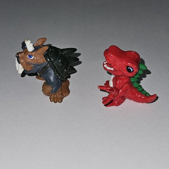 2 Digimon Figures Lot  Digital Monsters 1.5" Red Tyrannomon 1.75" Zudomon - Picture 11 of 13